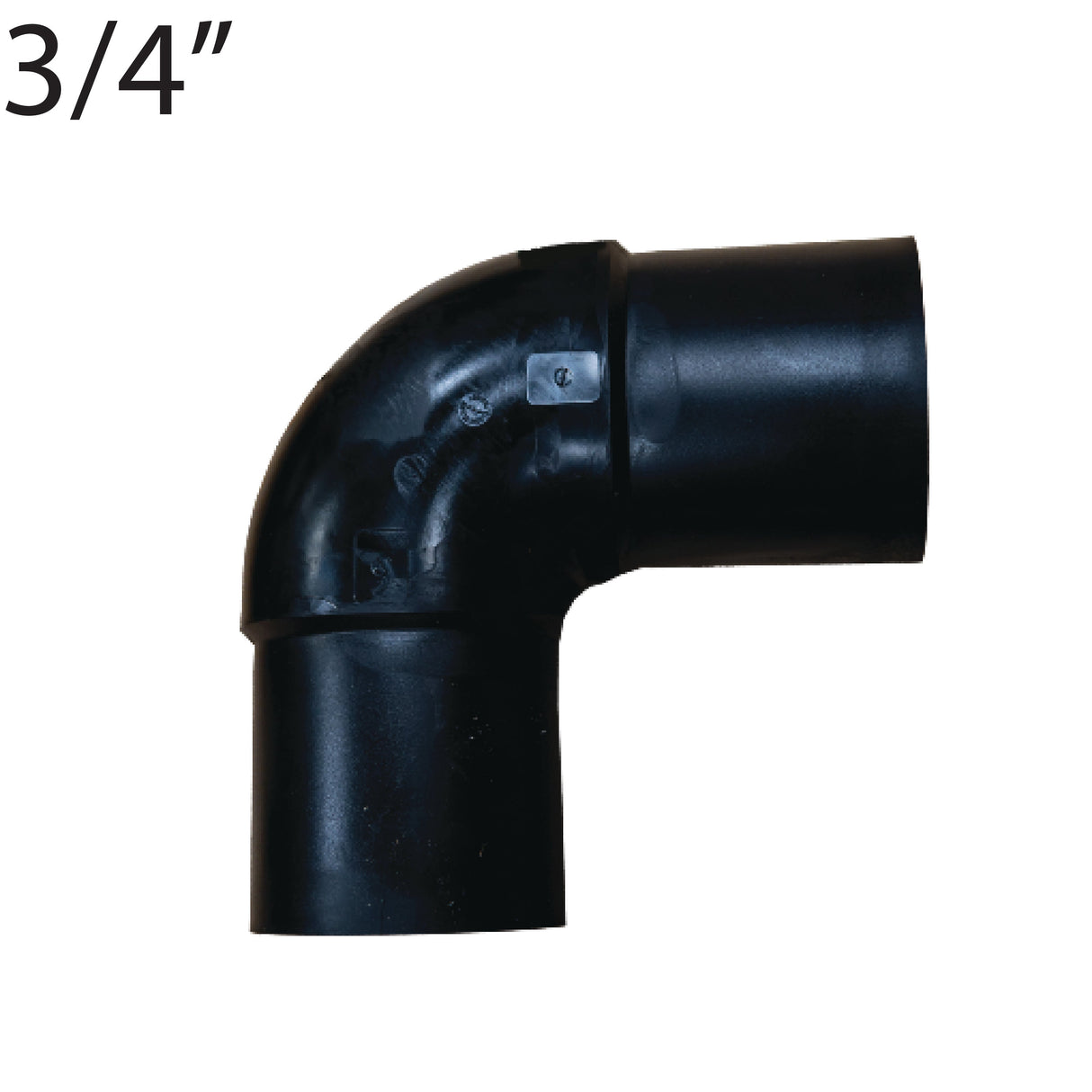 3/4" Butt Fusion 90 Degree Ell-Black, SDR 11.0