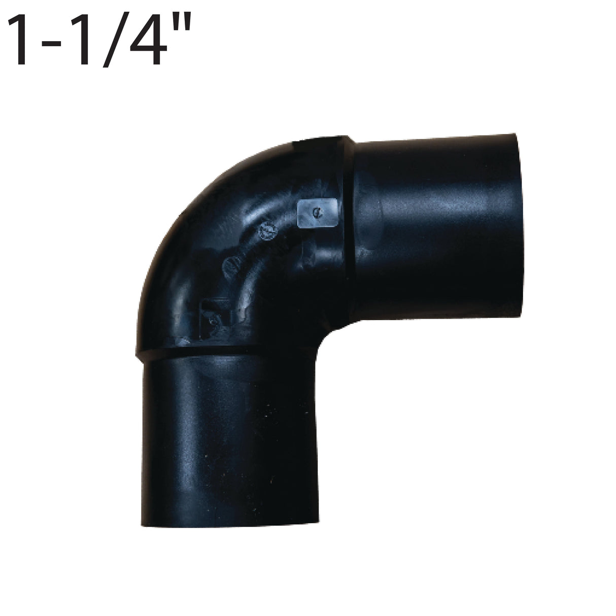 1-1/4" Butt Fusion 90 Degree Ell-Black, SDR 11.0