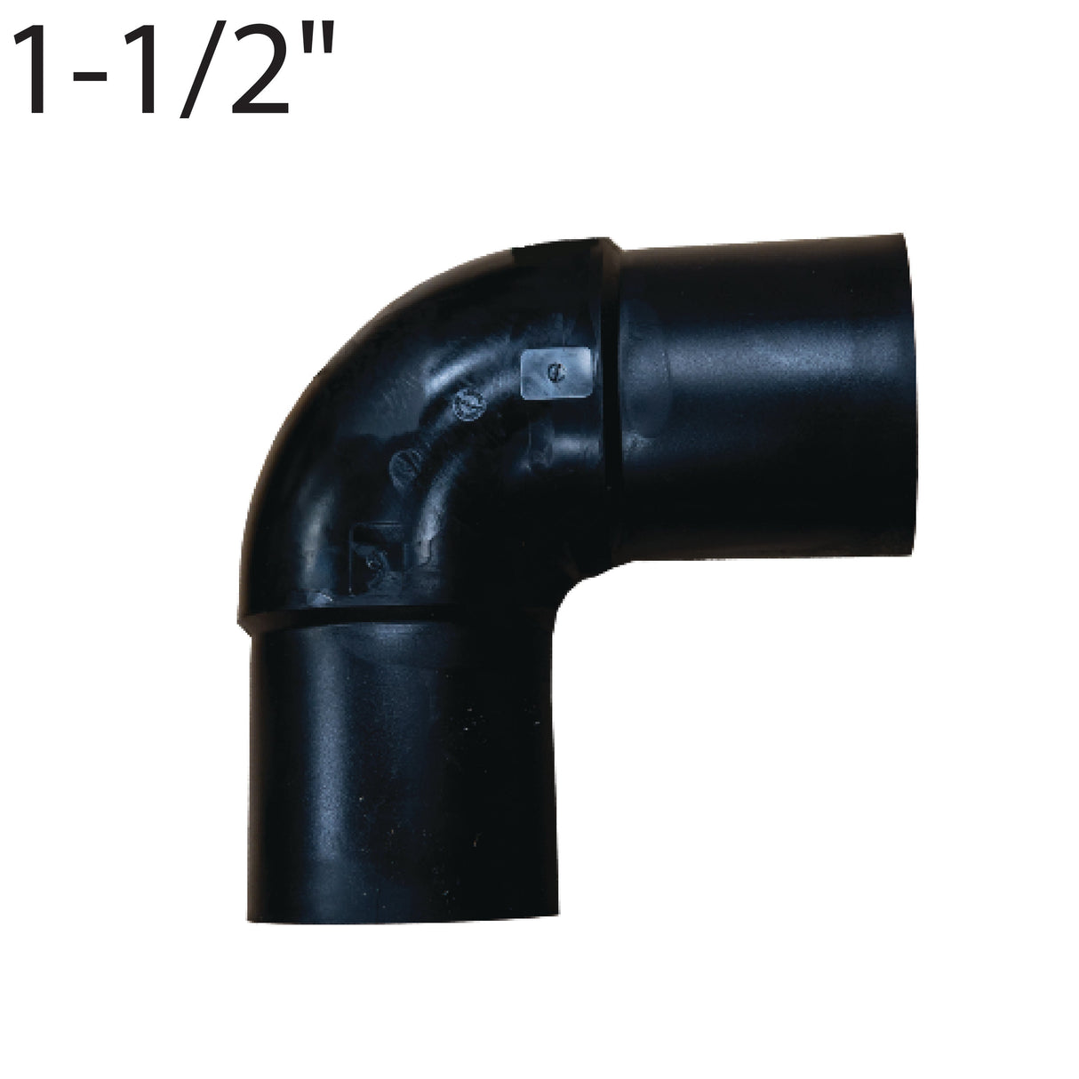 1-1/2" Butt Fusion 90 Degree Ell-Black, SDR 11.0