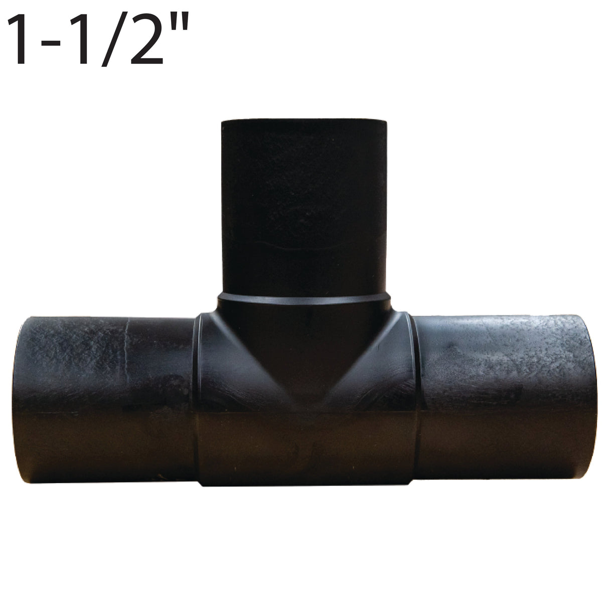 1-1/2" Butt Fusion Tee-Black, SDR 11.0