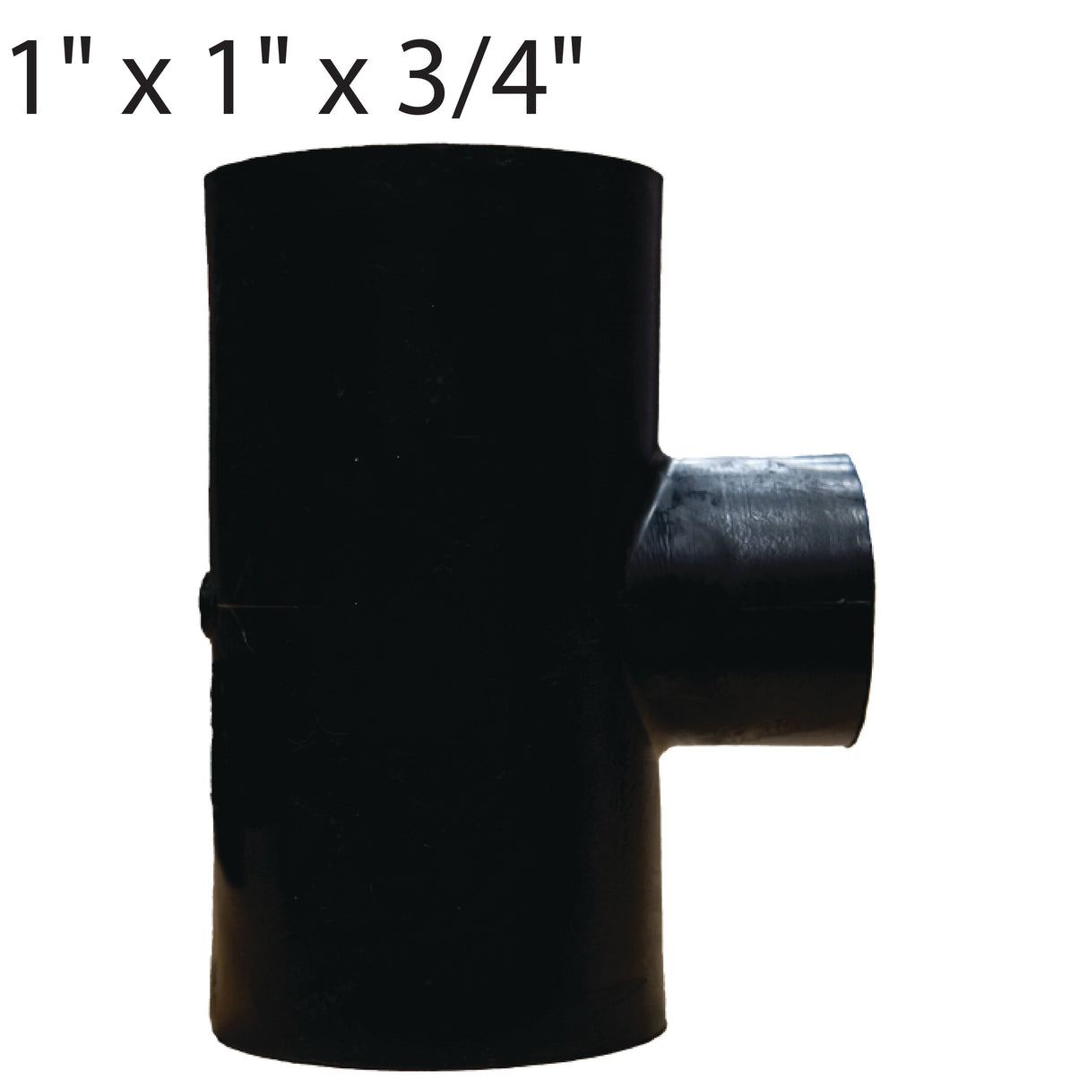 1" x 1" x 3/4" Socket Fusion Reducer Tee- Black