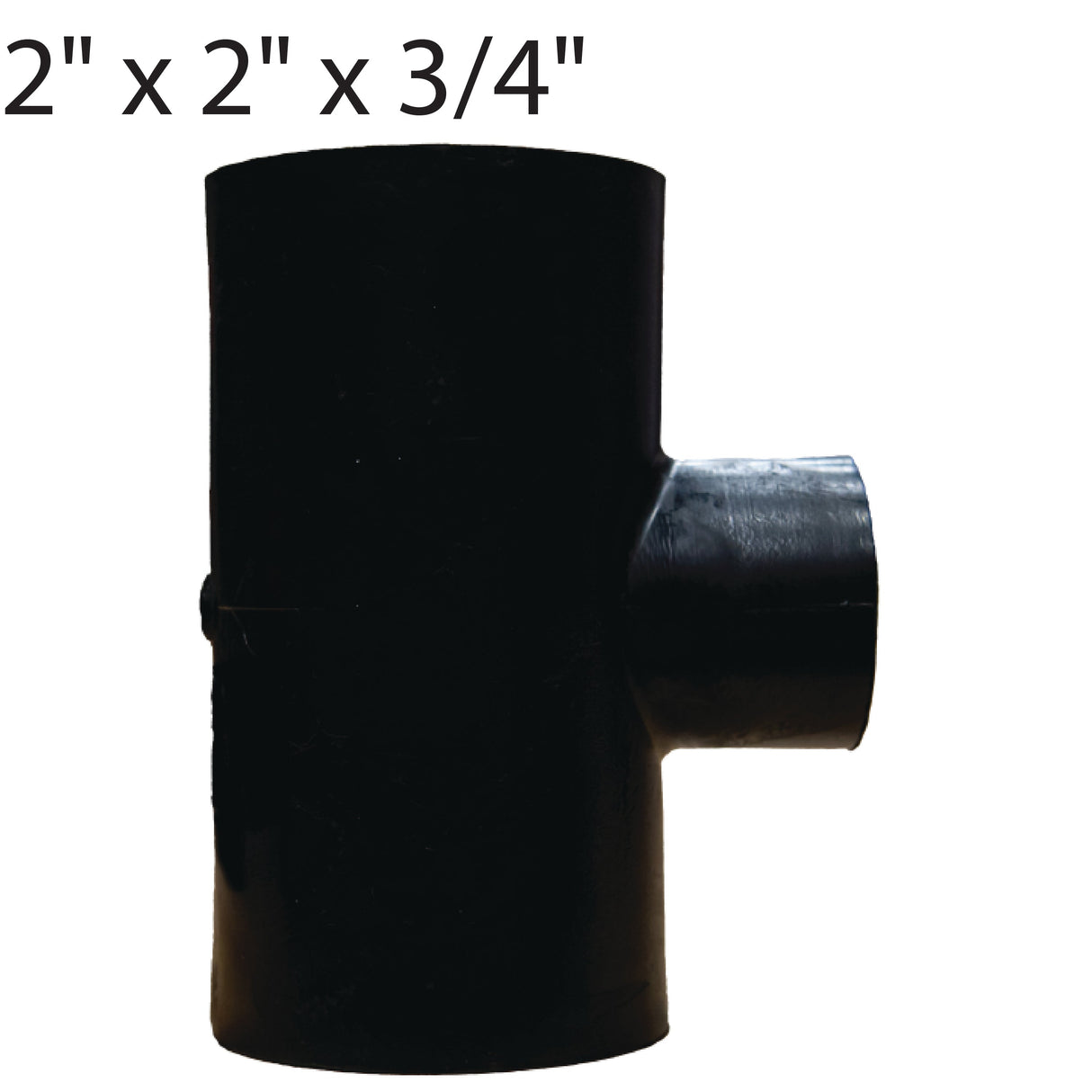 2" x 2" x 3/4" Socket Fusion Reducer Tee-Black