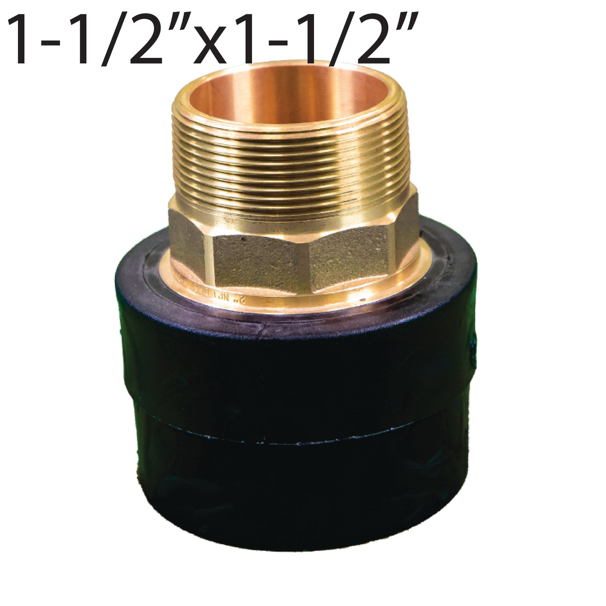 1-1/2" Socket x 1-1/2" MPT Brass Transition Fitting-4710