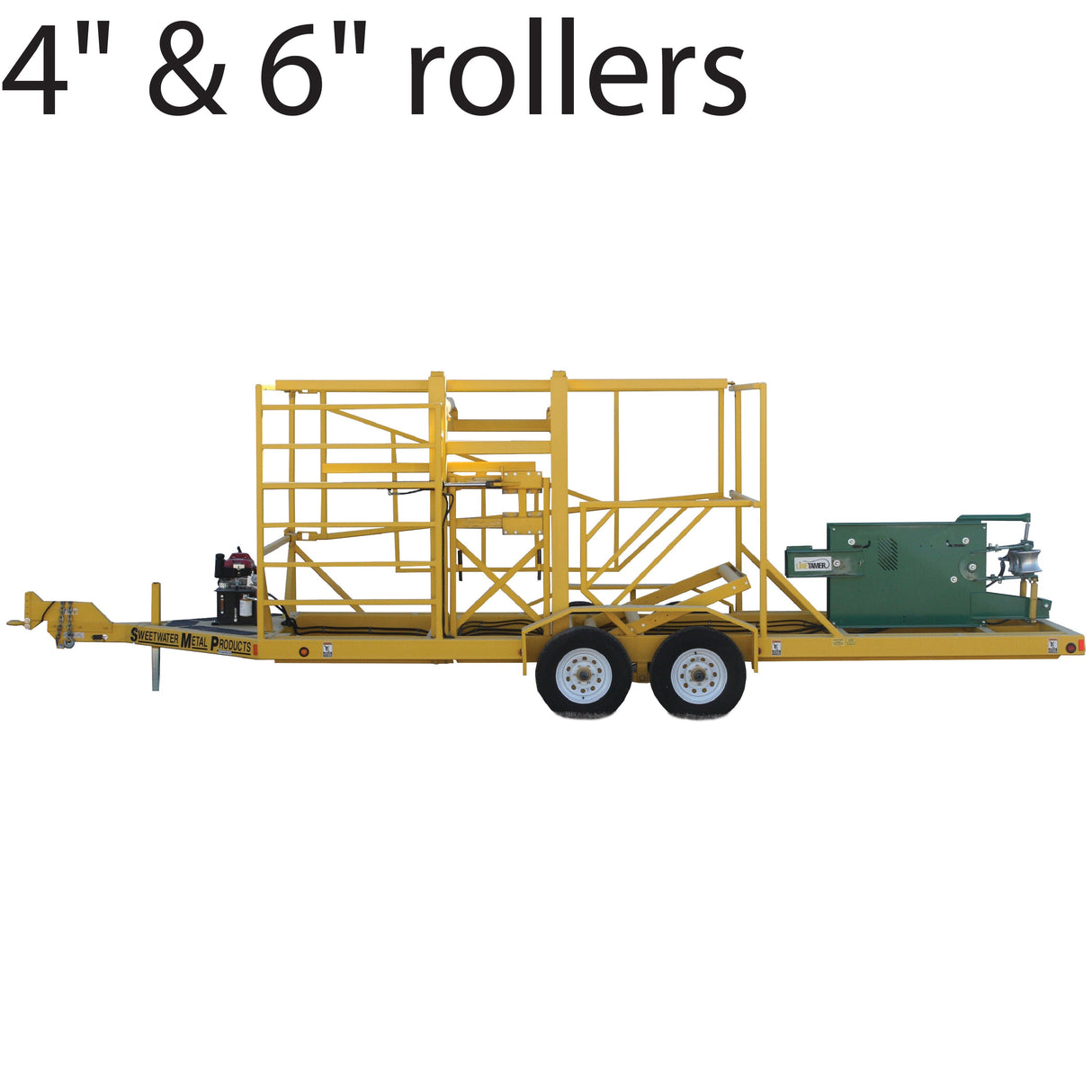 Sweetwater Combo Trailer with Linetamer, 4" & 6" rollers (CT2786C-LT)